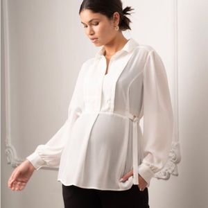 Seraphine White Maternity Blouse